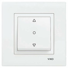 Вимикач керування жалюзі 1-но клавішний VIKO Karre Білий (90960072)